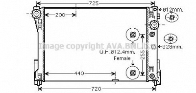 AVA QUALITY COOLING ms2546 -  Радиатор, охлаждение двигателя